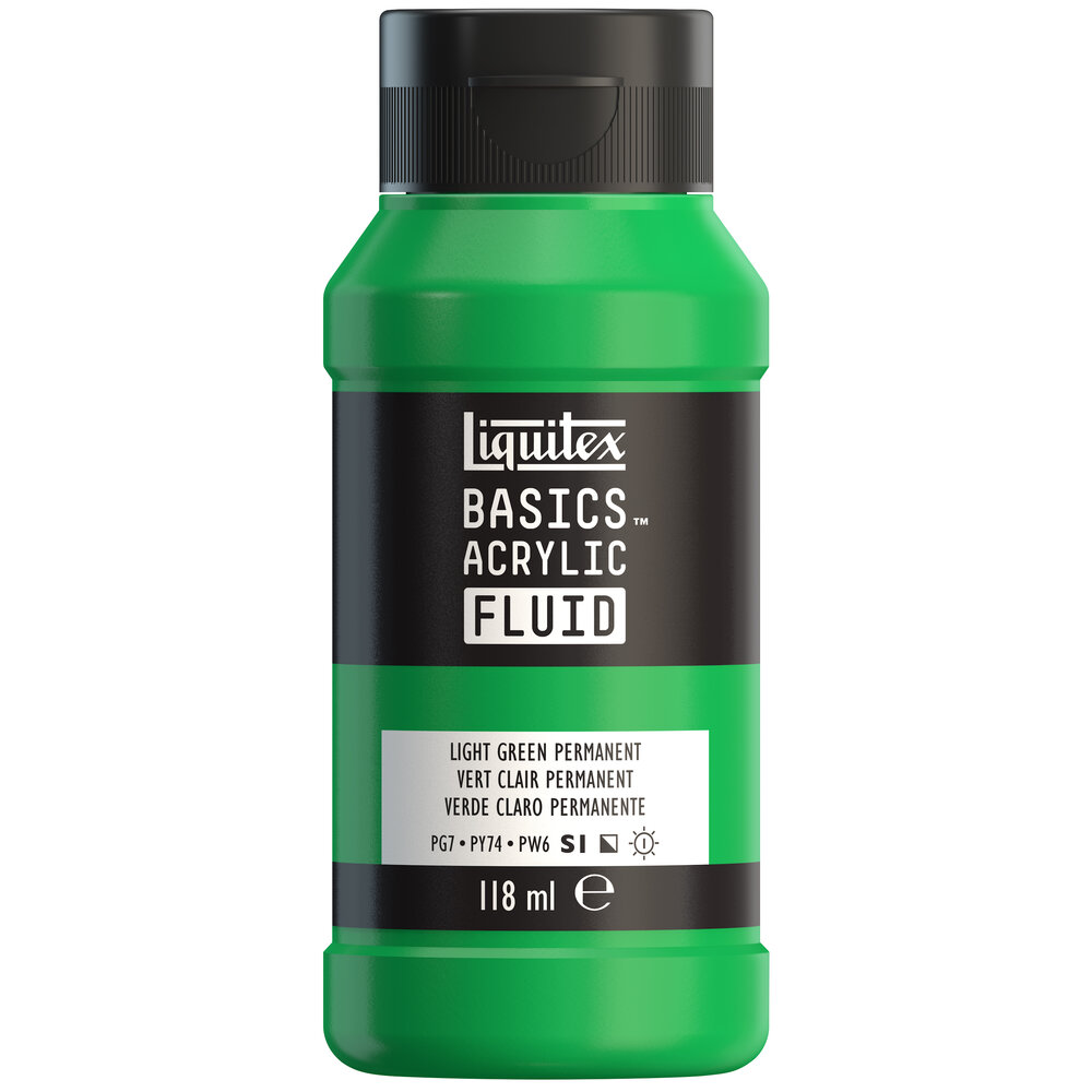 Image of Akrylfärg Liquitex Basics Fluid 118ml Light Green Permanent 8870406 887452055587