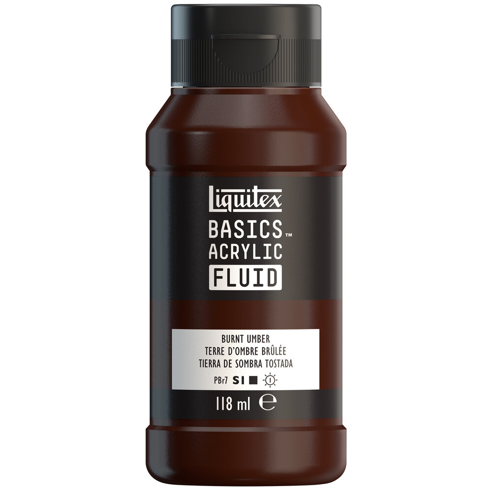 Image of Akrylfärg Liquitex Basics Fluid 118ml Burnt Umber 8870410 887452055624