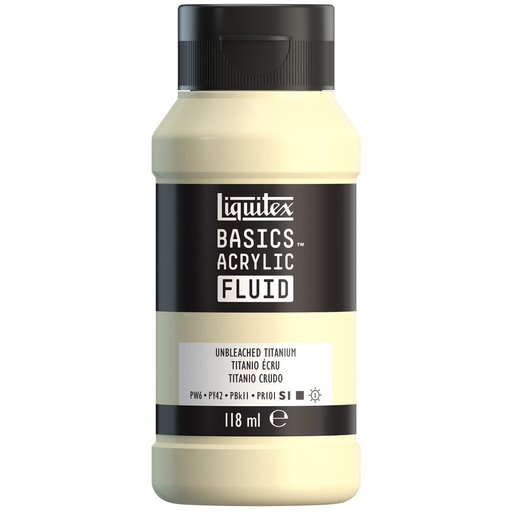 Image of Akrylfärg Liquitex Basics Fluid 118ml Unbleached Titanium 8870411 887452055631