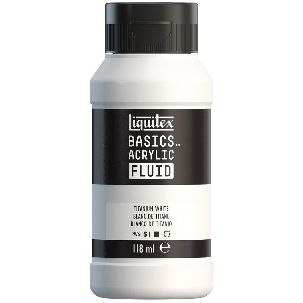 Image of Akrylfärg Liquitex Basics Fluid 118ml Titanium White 8870413 887452055655