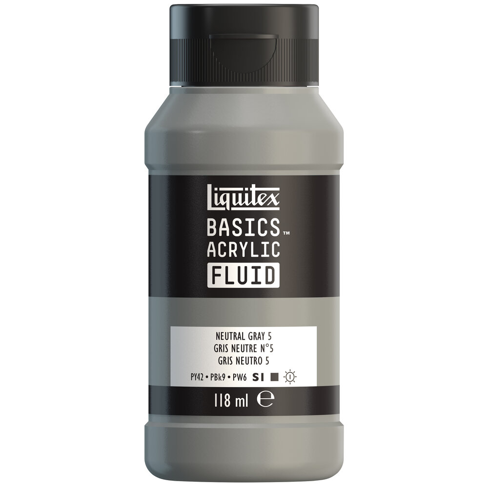Image of Akrylfärg Liquitex Basics Fluid 118ml Neutral Grey 5 8870414 887452055662