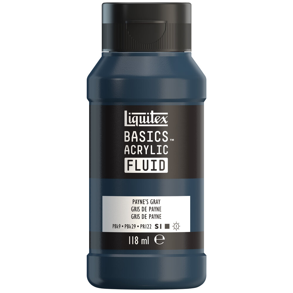 Image of Akrylfärg Liquitex Basics Fluid 118ml Paynes Grey 8870415 887452055679