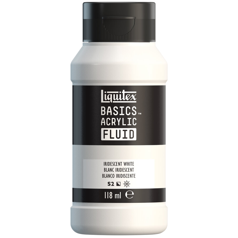 Image of Akrylfärg Liquitex Basics Fluid 118ml Iridescent White 8870418 887452055709