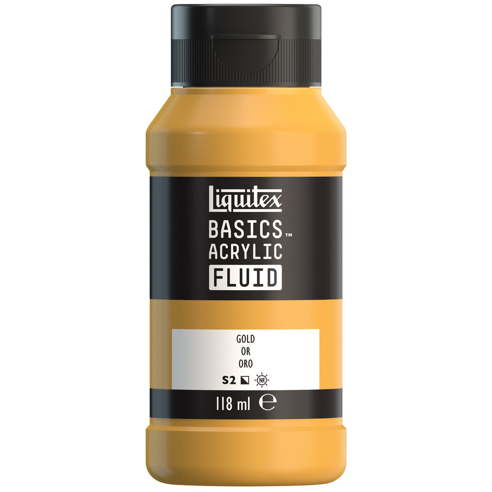 Image of Akrylfärg Liquitex Basics Fluid 118ml Gold 8870421 887452055730