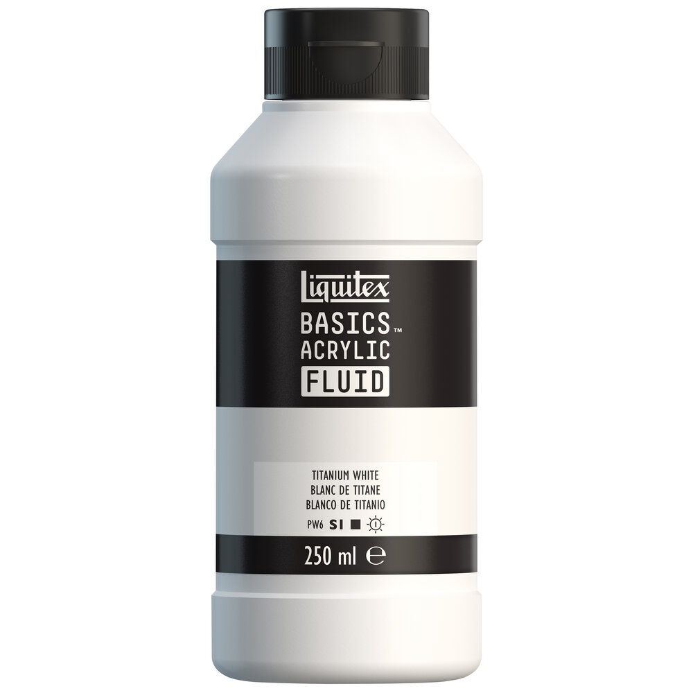 Image of Akrylfärg Liquitex Basics Fluid 250ml Titanium White 8870428 887452056287
