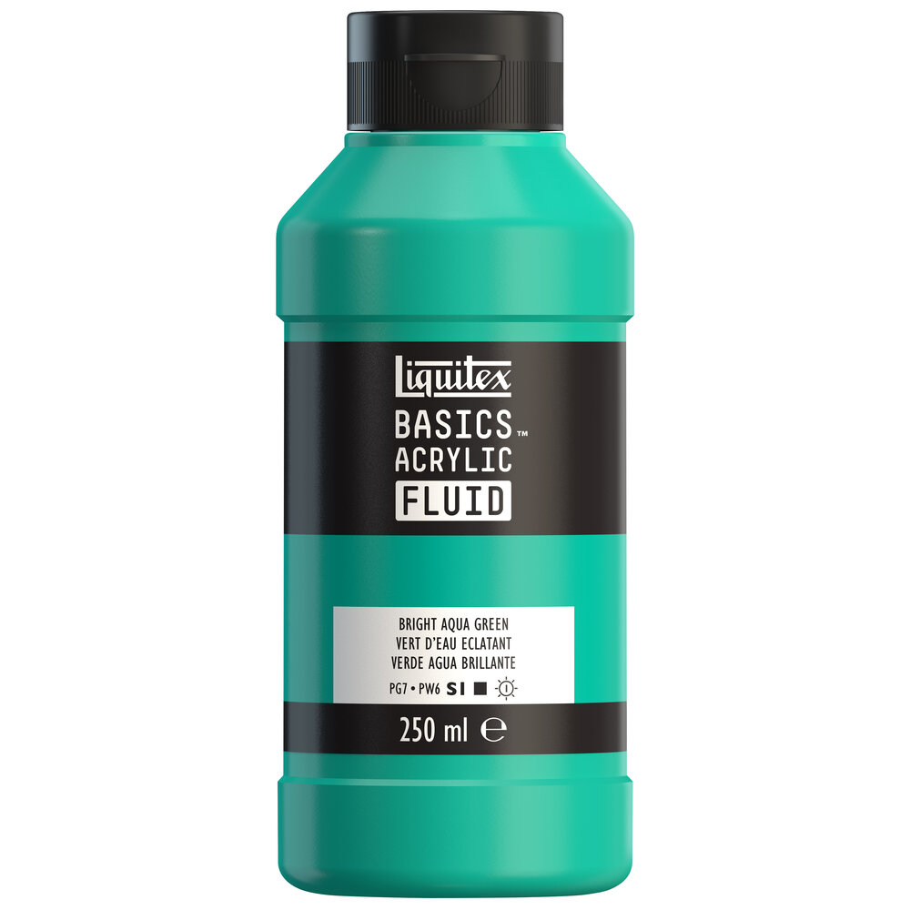 Image of Akrylfärg Liquitex Basics Fluid 250ml Bright Aqua Green 8870432 887452056324