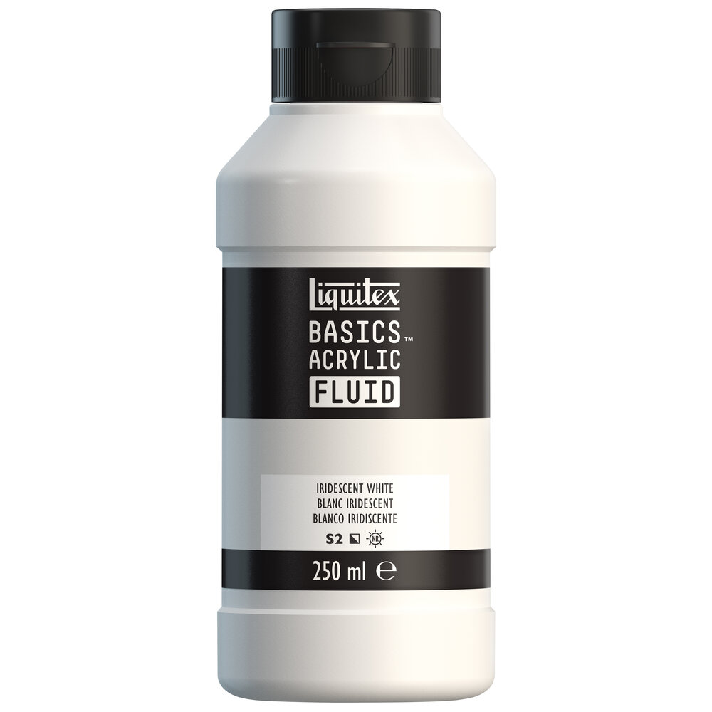 Image of Akrylfärg Liquitex Basics Fluid 250ml Iridescent White 8870438 887452056386