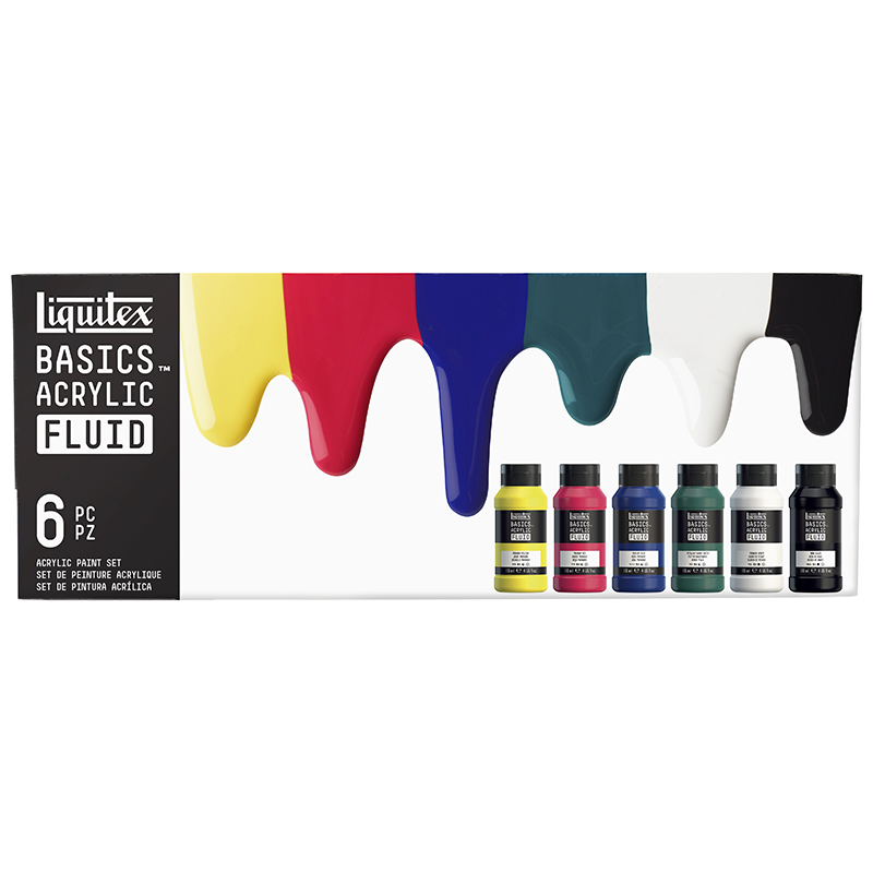 Image of Akrylfärgset Liquitex Basics Fluid Acrylic Set 6x118ml 3699430 887452056522