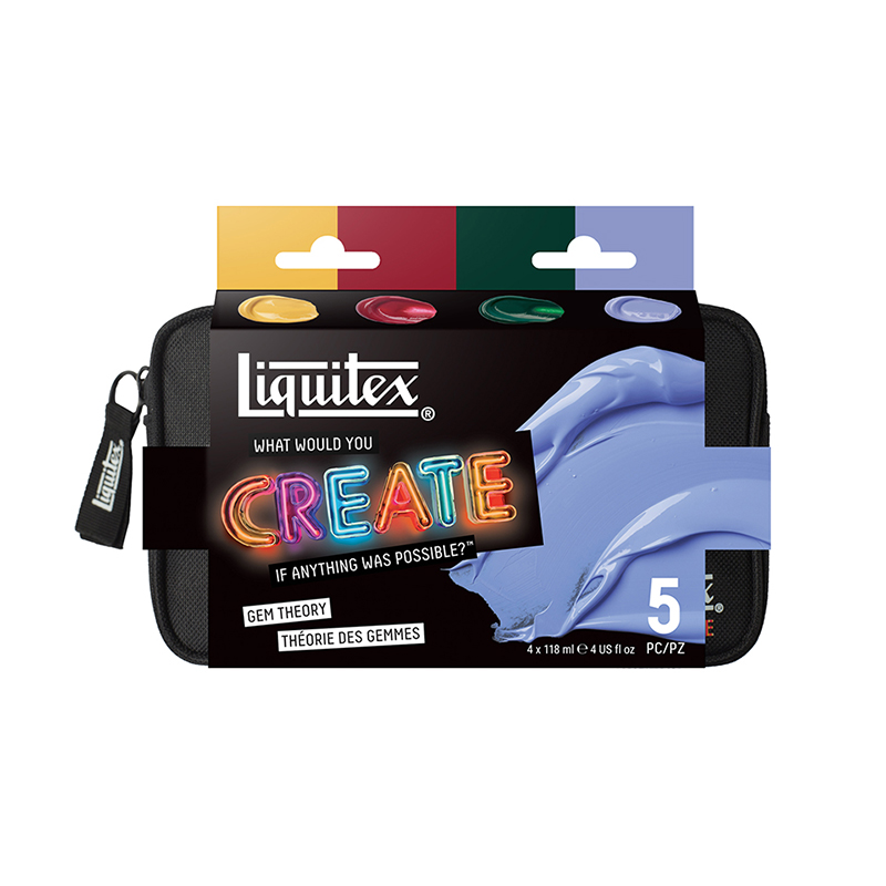 Image of Akrylfärgset Liquitex BASICS  GEM THEORY 4x118ml 3699497 887452068853