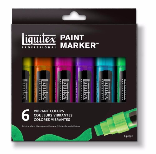 Image of Akrylmarkerset Liquitex  LQX Paint Marker Wide 6 set Vibrant 3699246 887452993421