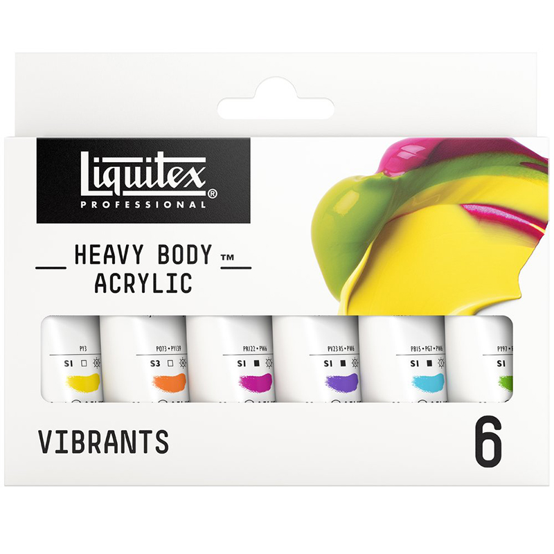 Image of Akrylfärgset Liquitex Heavy Body Vibrant Set 6 x 22 ml 3699295 887452995418
