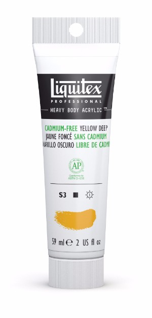 Image of Akrylfärg Liquitex Heavy Body 59ml Cadmium FREE Yellow Deep 891 (3F) S3 1045891 887452997221
