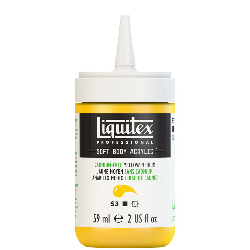 Image of Akrylfärg Liquitex Soft Body 59ml  cadmium-free yellow medium S3 890 (3F) 1959890 887452997757
