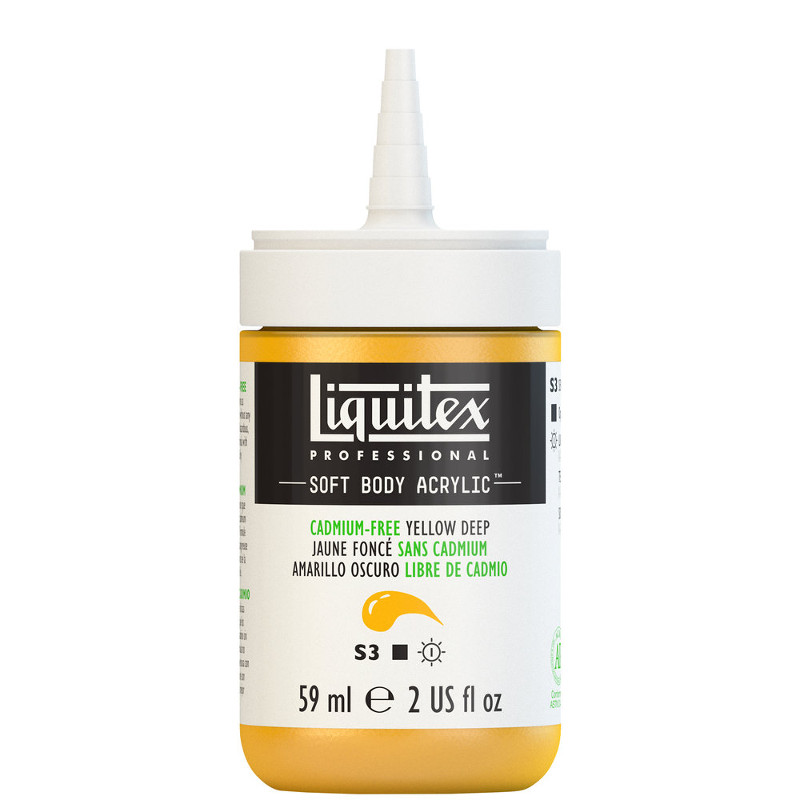 Image of Akrylfärg Liquitex Soft Body 59ml  cadmium-free yellow deep S3 891 (3F) 1959891 887452997764
