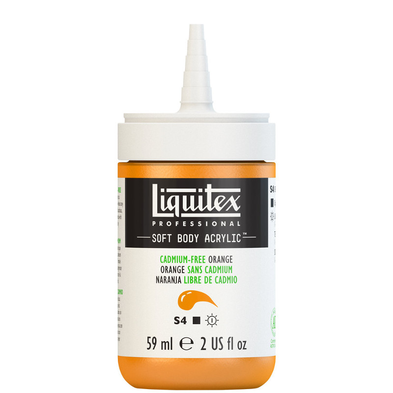 Image of Akrylfärg Liquitex Soft Body 59ml  cadmium-free orange S4 892 (3F) 1959892 887452997771