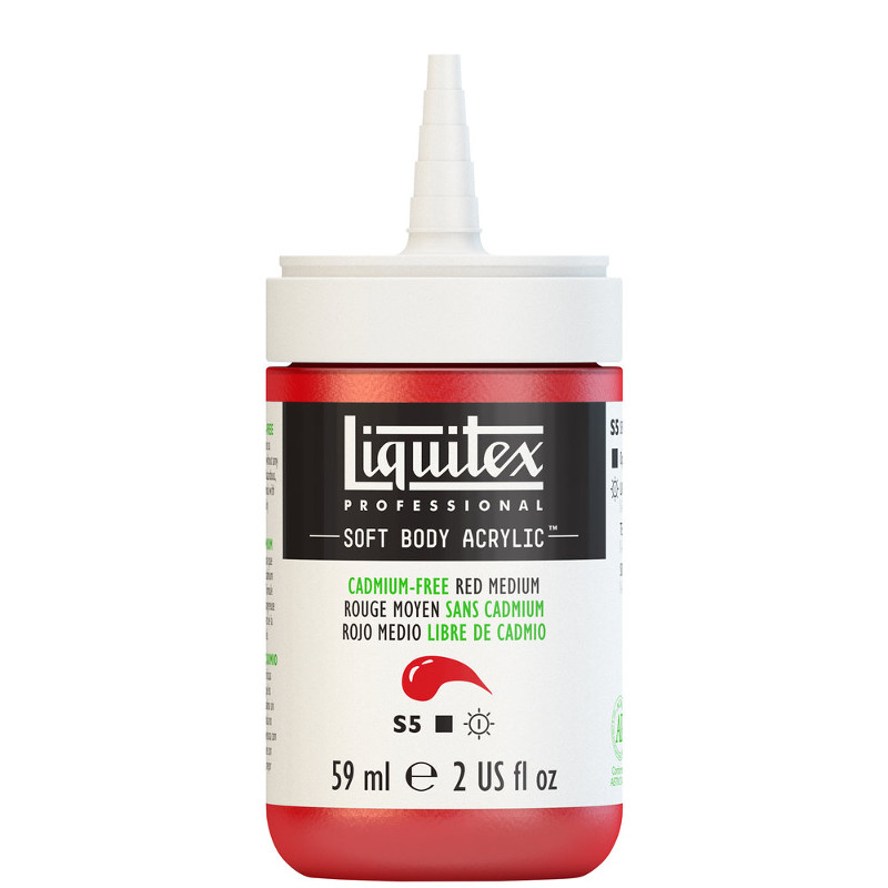 Image of Akrylfärg Liquitex Soft Body 59ml  cadmium-free red medium S5 894 (3F) 1959894 887452997795