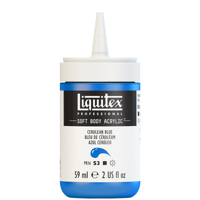 Image of Akrylfärg Liquitex Soft Body 59ml  cerulean blue S3 164 (3F) 1959164 887452997818