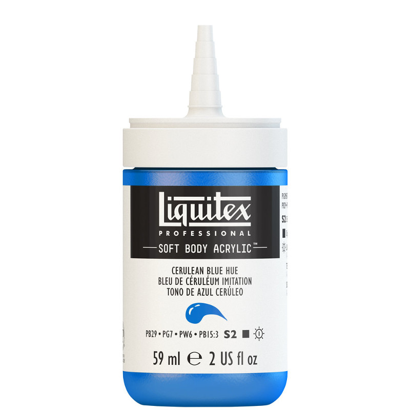 Image of Akrylfärg Liquitex Soft Body 59ml  cerulean blue hue S2 470 (3F) 1959470 887452997825