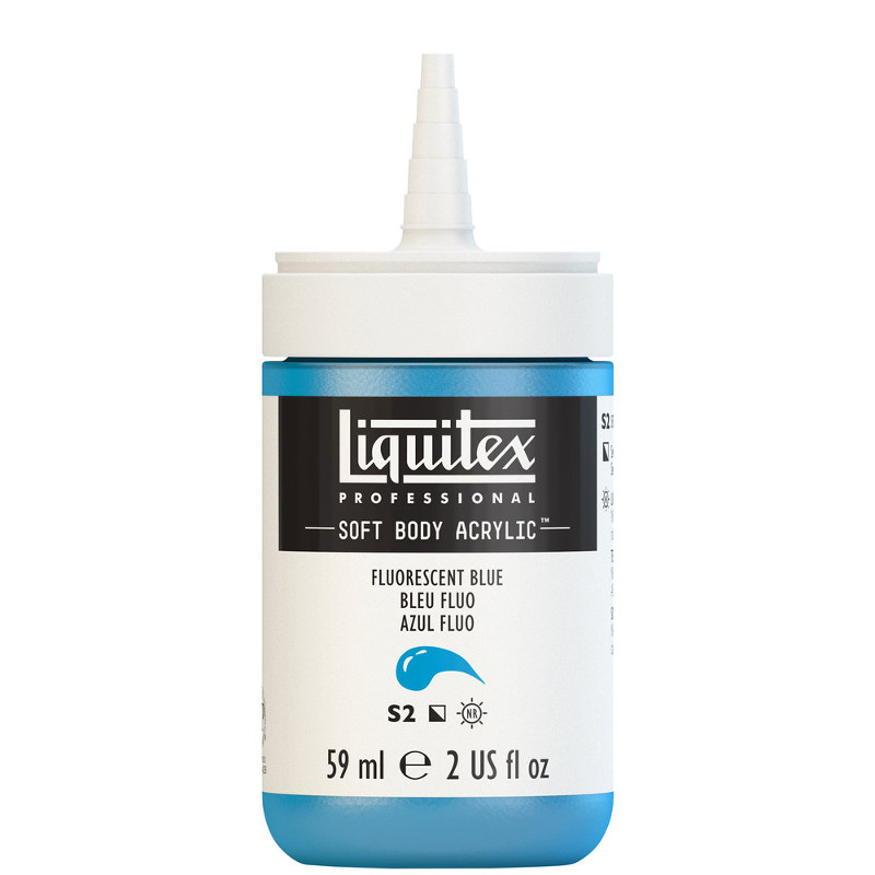 Image of Akrylfärg Liquitex Soft Body 59ml  fluorescent blue S2 984 (3F) 1959984 887452997924