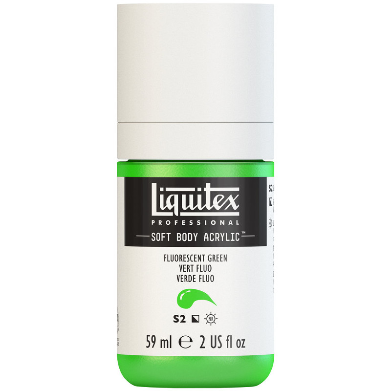 Image of Akrylfärg Liquitex Soft Body 59ml  fluorescent green S2 985 (3F) 1959985 887452997931