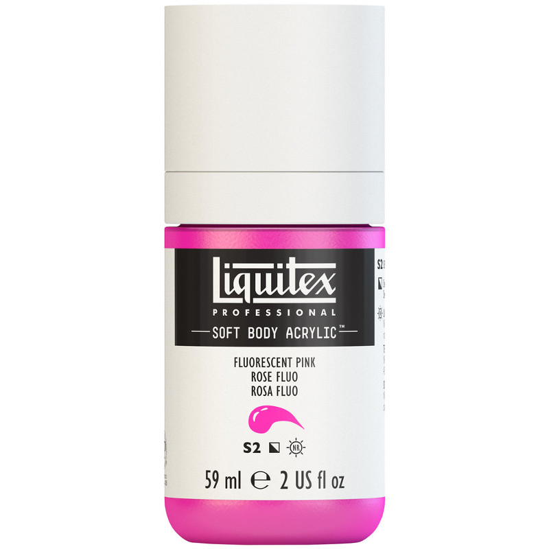 Image of Akrylfärg Liquitex Soft Body 59ml  fluorescent pink S2 987 (3F) 1959987 887452997955