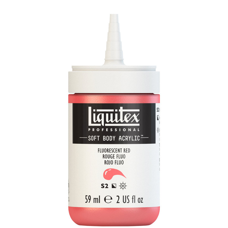 Image of Akrylfärg Liquitex Soft Body 59ml  fluorescent red S2 983 (3F) 1959983 887452997962