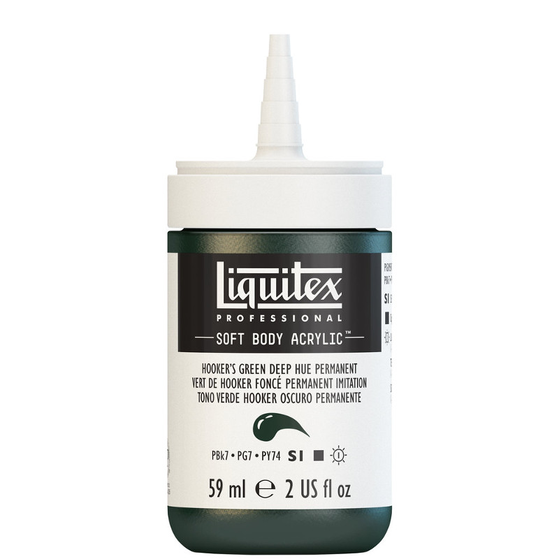 Image of Akrylfärg Liquitex Soft Body 59ml  hooker?s green deep hue perm S1 225 (3F) 1959225 887452997993