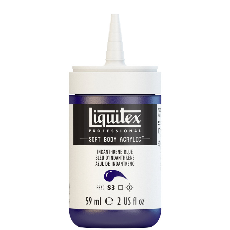 Image of Akrylfärg Liquitex Soft Body 59ml  indanthrene blue S3 322 (3F) 1959322 887452998013