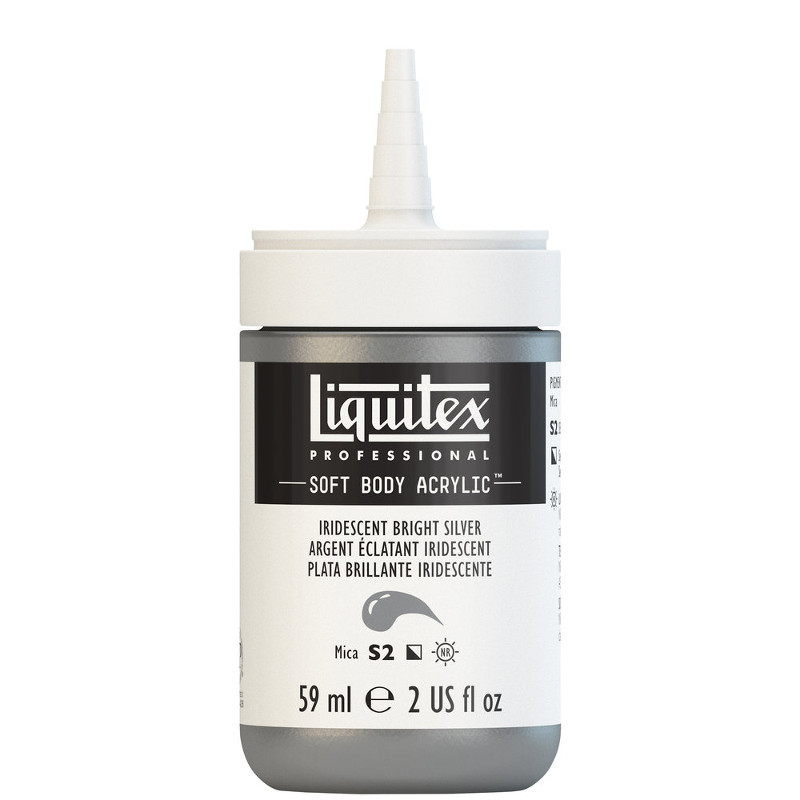 Image of Akrylfärg Liquitex Soft Body 59ml  iridescent bright silver S2 236 (3F) 1959236 887452998051