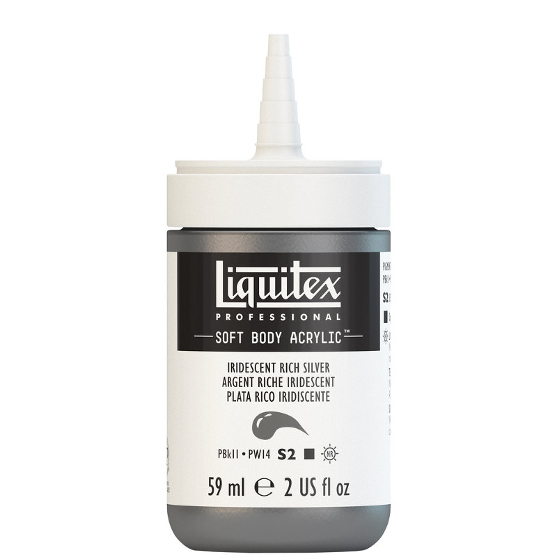 Image of Akrylfärg Liquitex Soft Body 59ml  iridescent rich silver S2 239 (3F) 1959239 887452998099