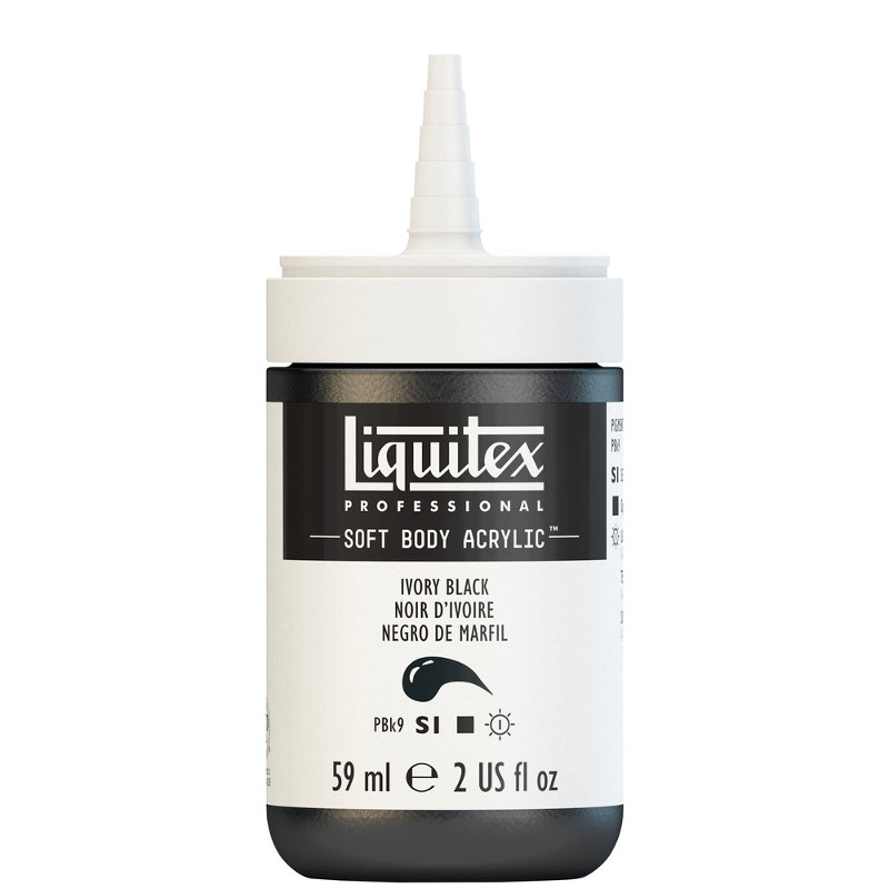 Image of Akrylfärg Liquitex Soft Body 59ml  ivory black S1 244 (3F) 1959244 887452998112