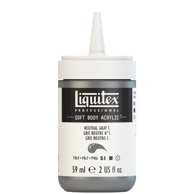 Image of Akrylfärg Liquitex Soft Body 59ml  neutral gray 5 S1 599 (3F) 1959599 887452998211