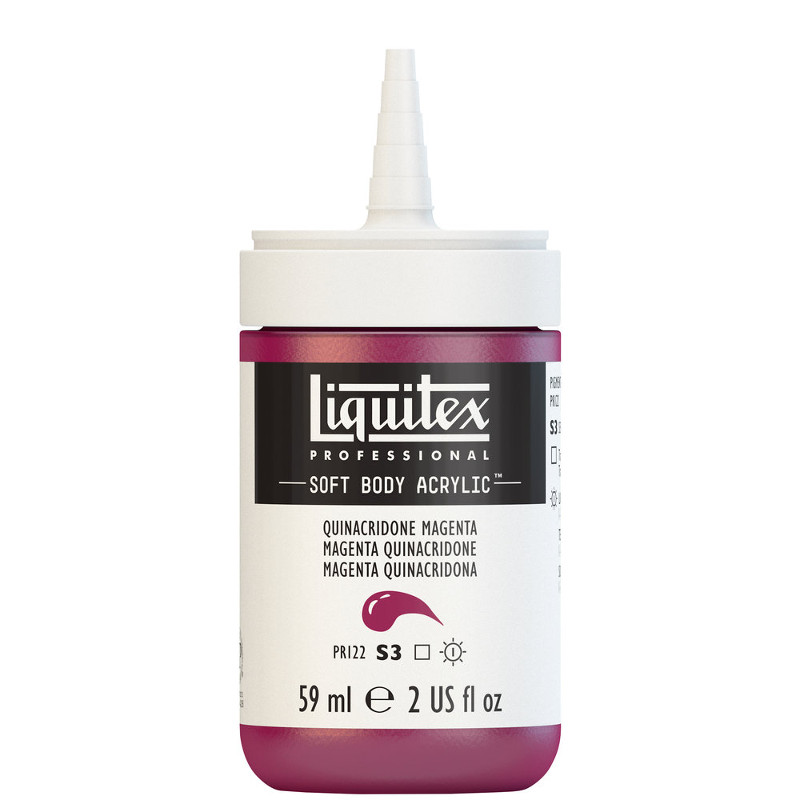 Image of Akrylfärg Liquitex Soft Body 59ml  quinacridone magenta S3 114 (3F) 1959114 887452998365