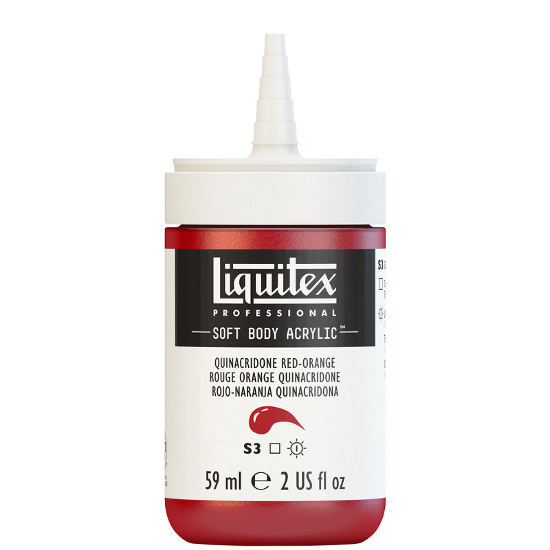 Image of Akrylfärg Liquitex Soft Body 59ml  quinacridone red-orange S3 109 (3F) 1959109 887452998389
