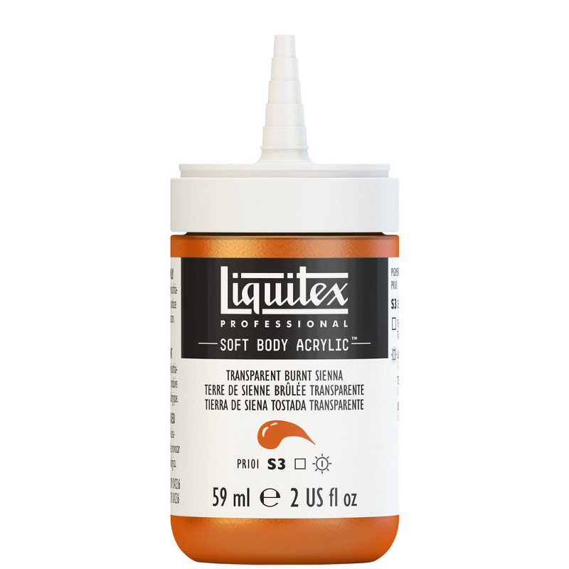 Image of Akrylfärg Liquitex Soft Body 59ml  transparent burnt sienna S3 129 (3F) 1959129 887452998440