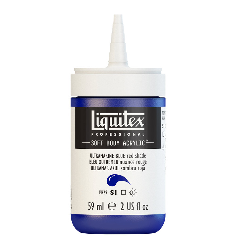 Image of Akrylfärg Liquitex Soft Body 59ml  ultramarine blue red shade S1 382 (3F) 1959382 887452998525