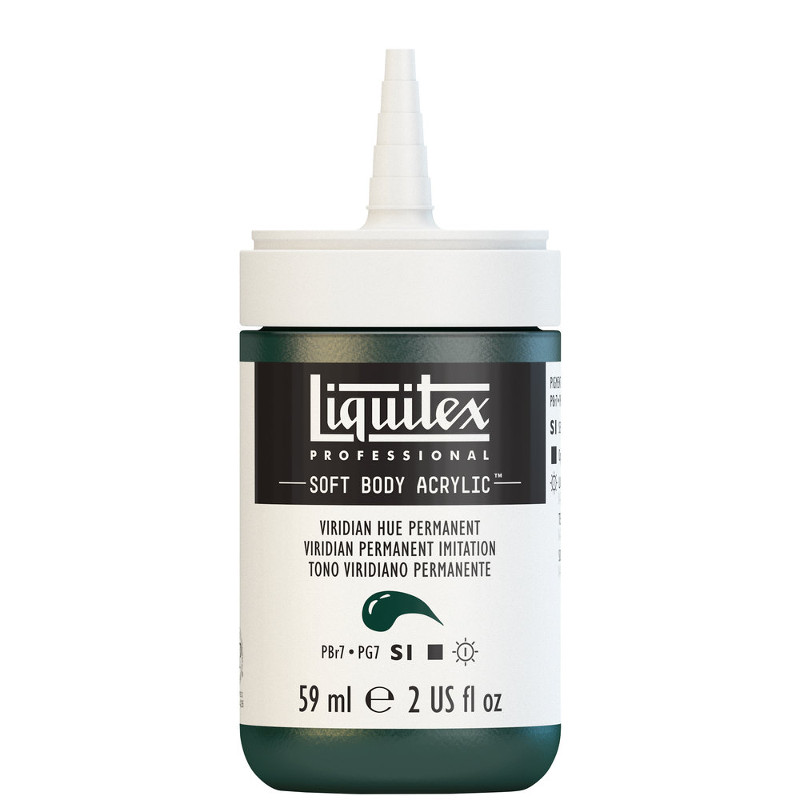 Image of Akrylfärg Liquitex Soft Body 59ml  viridian hue perm S1 398 (3F) utgått 1959398 887452998549