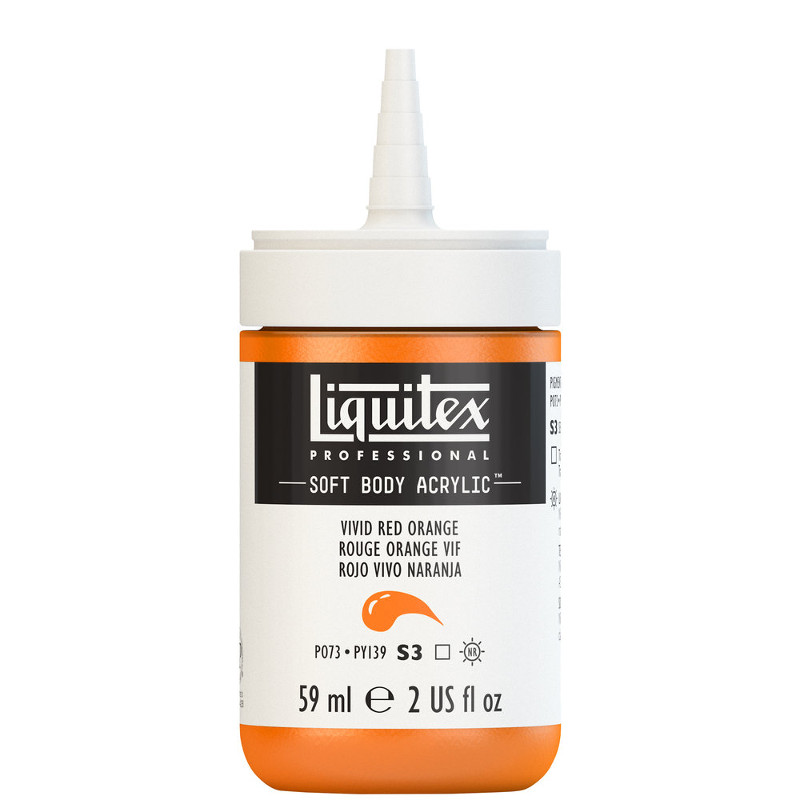 Image of Akrylfärg Liquitex Soft Body 59ml  vivid red orange S3 620 (3F) 1959620 887452998563