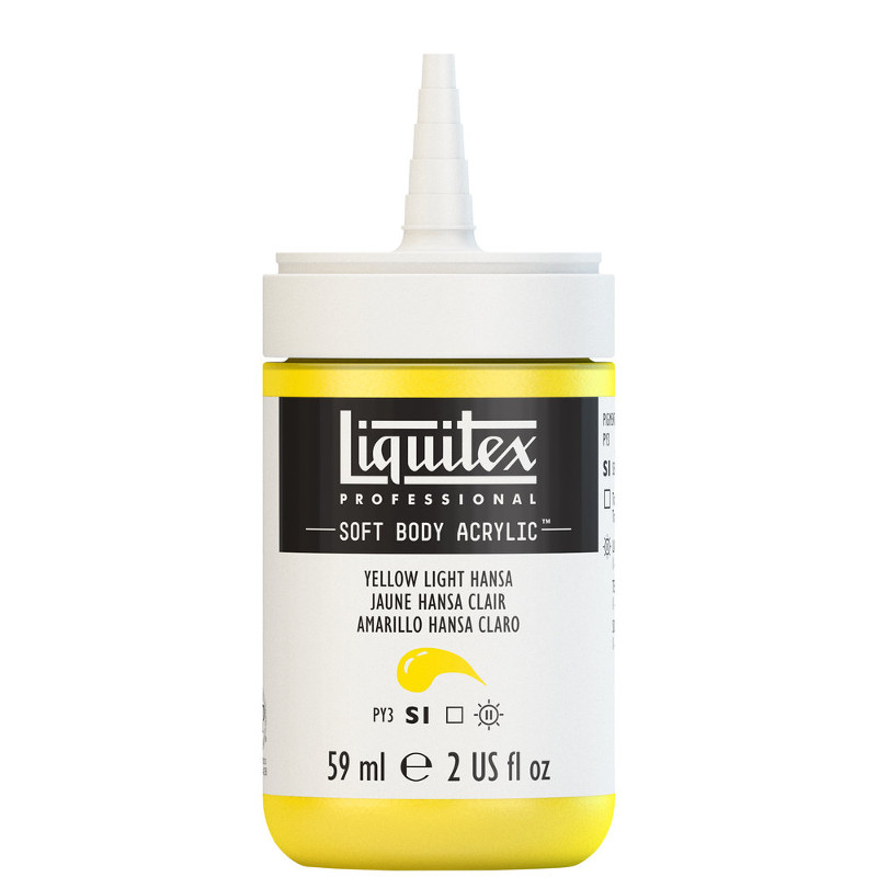 Image of Akrylfärg Liquitex Soft Body 59ml  yellow light hansa S1 411 (3F) 1959411 887452998570