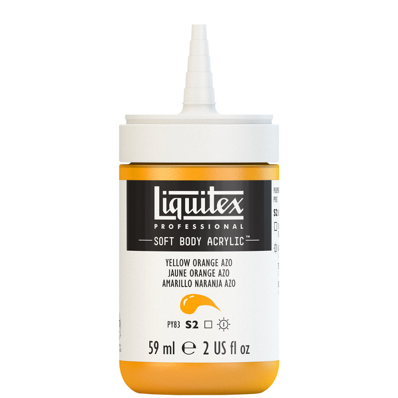 Image of Akrylfärg Liquitex Soft Body 59ml  yellow orange azo S2 414 (3F) 1959414 887452998594