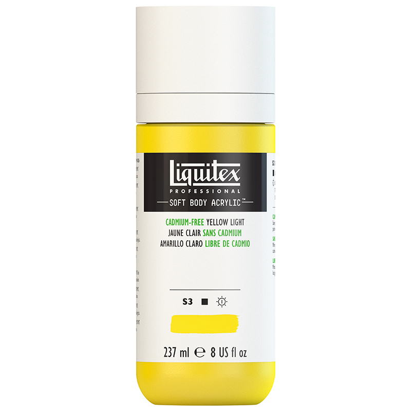 Image of Akrylfärg Liquitex Soft Body 237ml Cad-Free Yellow Light 889 S3 1923889 887452998648