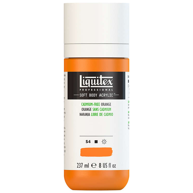 Image of Akrylfärg Liquitex Soft Body 237ml Cadmium-Free Orange 892 S4 1923892 887452998655