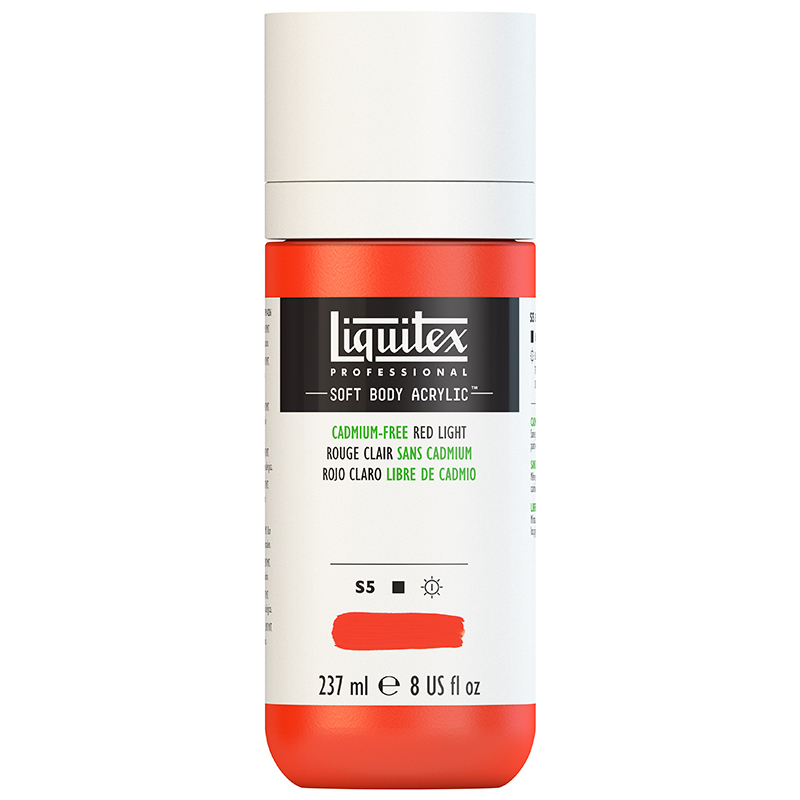 Image of Akrylfärg Liquitex Soft Body 237ml Cadmium-Free Red Light 893 S5 1923893 887452998662