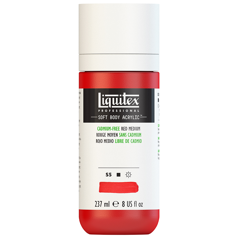 Image of Akrylfärg Liquitex Soft Body 237ml Cadmium-Free Red Medium 894 S5 1923894 887452998679