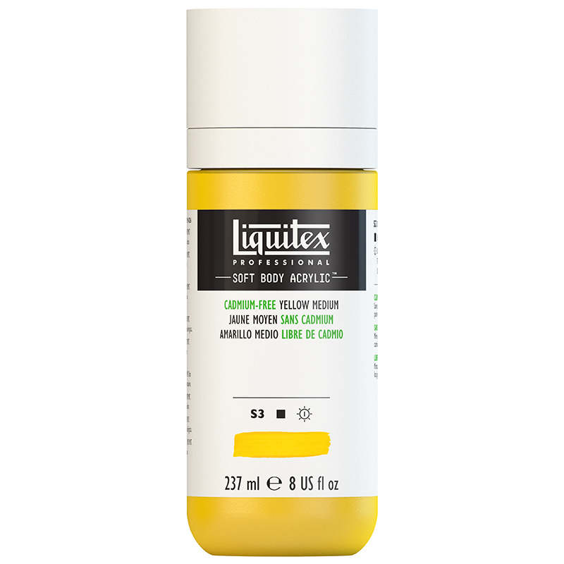 Image of Akrylfärg Liquitex Soft Body 237ml Cad-Free Yellow Medium 890 S3 1923890 887452998686