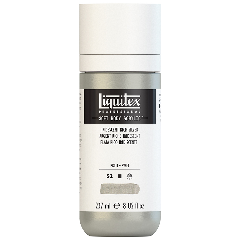 Image of Akrylfärg Liquitex Soft Body 237ml Iridescent Rich Silver 239 S2 1923239 887452998785