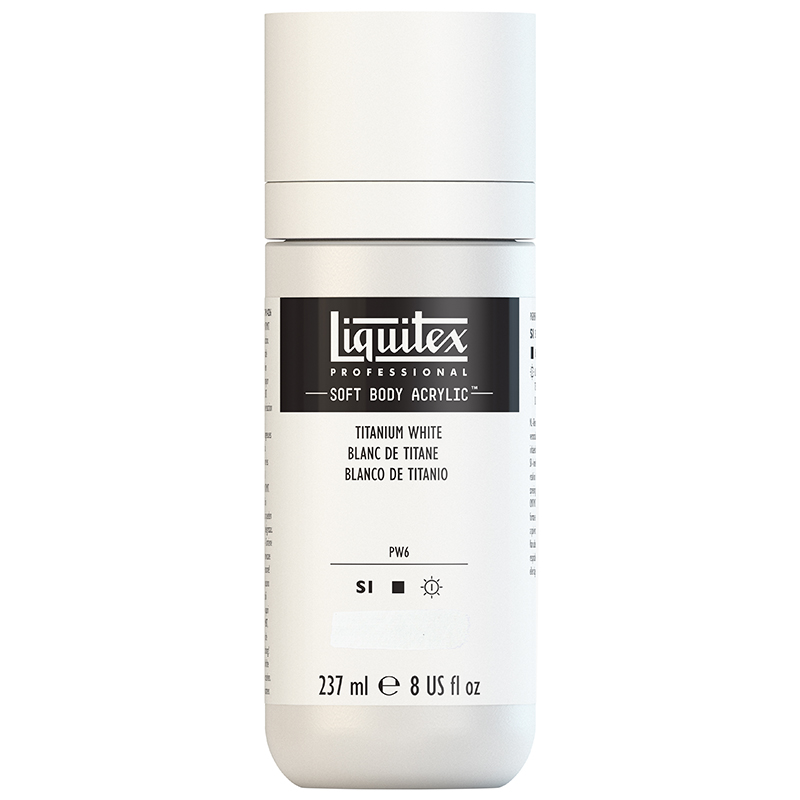 Image of Akrylfärg Liquitex Soft Body 237ml Titanium White 432 S1 1923432 887452998822