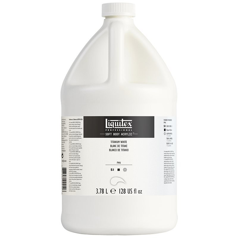 Image of Akrylfärg Liquitex Soft Body 3,79 liter  Titanium white 432 * 1036432 887452999126