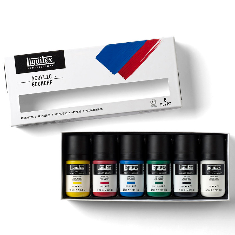 Image of Akrylgouachefärgset Liquitex 6X59ml Primaries 3699323 887452999911