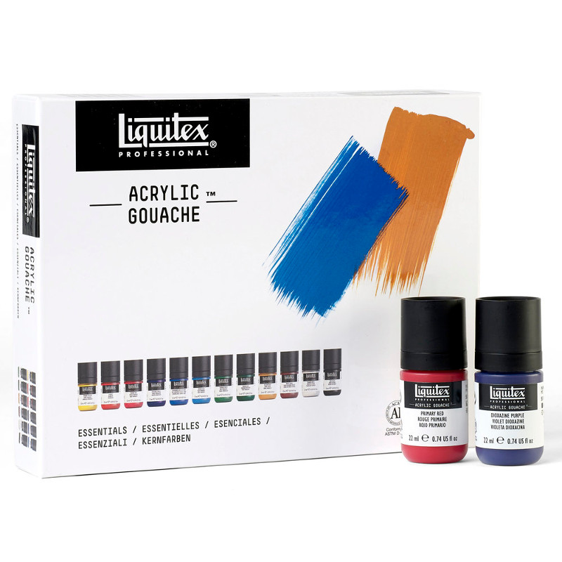 Image of Akrylgouachefärgset Liquitex 12X22ml Essentials 3699325 887452999935